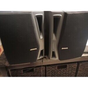 ⭐️Aiwa Stereo Speaker System Pair⭐️Model SX-NA54⭐️Removable Grill⭐️WORKING⭐️